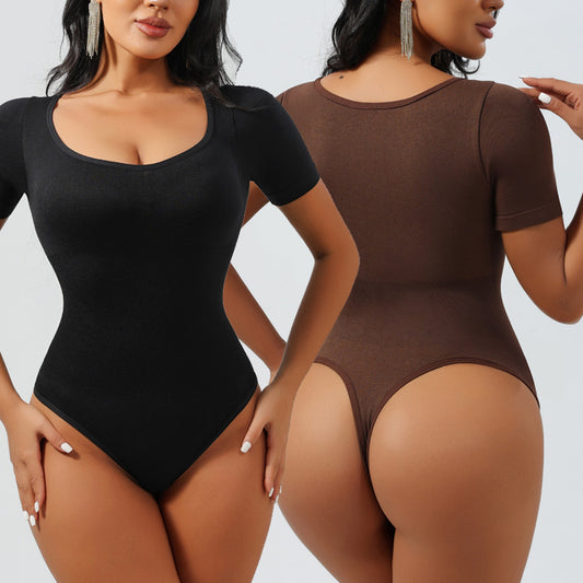Square Collar One-piece Corset Belly Contracting Hip Raise Skinny